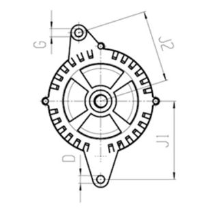 Côtes et dimensions de l'alternateur