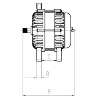 Côtes et dimensions de l'alternateur