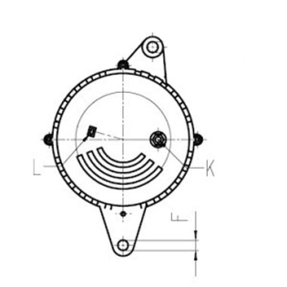 schema dimension alternateur DENSO 1042103180