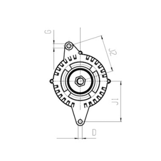 schema dimension alternateur HONDA 31100RSXG01